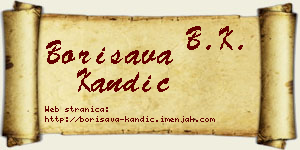 Borisava Kandić vizit kartica